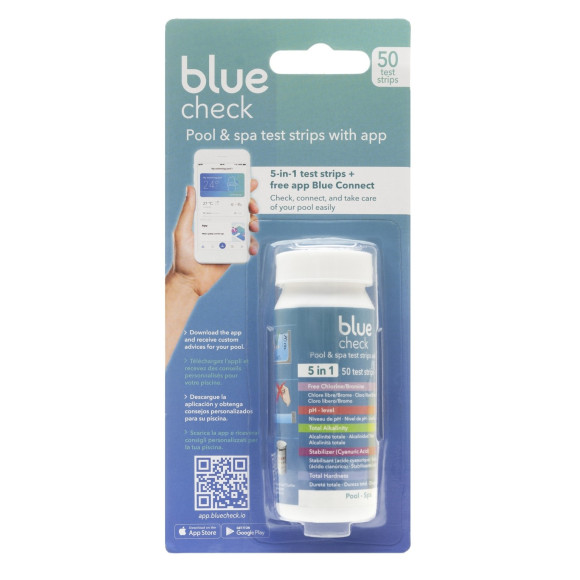 Paski do testowania parametrów wody Blue Check