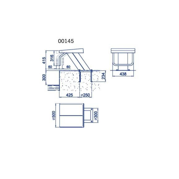 Basenowy słupek startowy skośny | BasenShop
