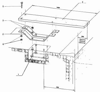 Schemat montażu trampoliny basenowej AstralPool Ballestra​