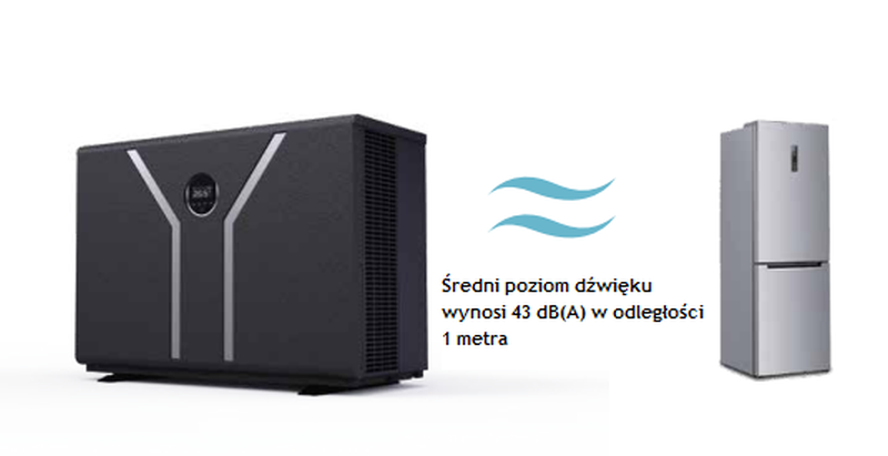 Poziom hałasu pompy ciepła do basenu Aqua Silence Aquark