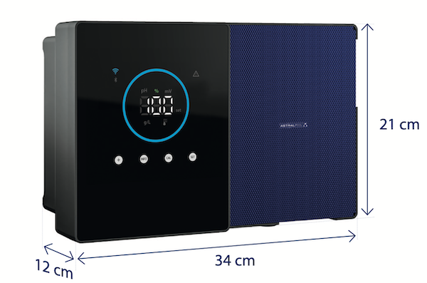 Wymiary elektrolizera soli do basenu AstralPool Clear Connect