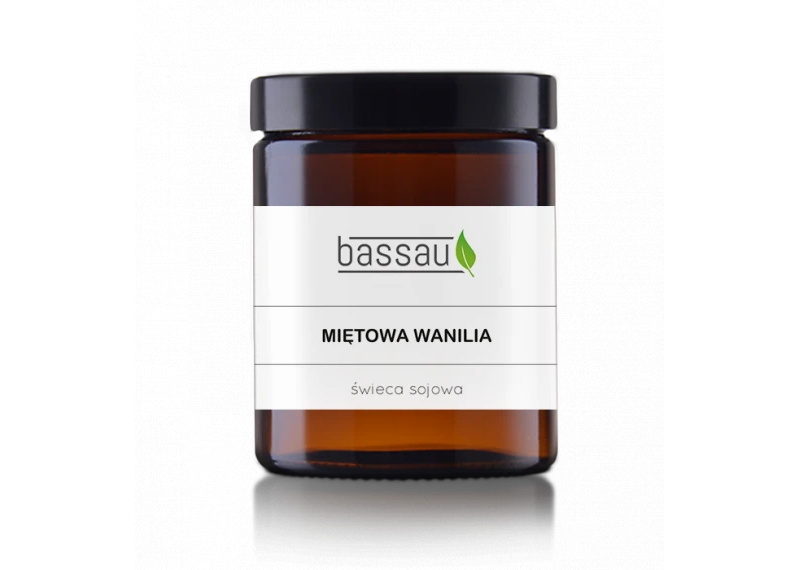 świeca sojowa miętowa wanilia Bassau