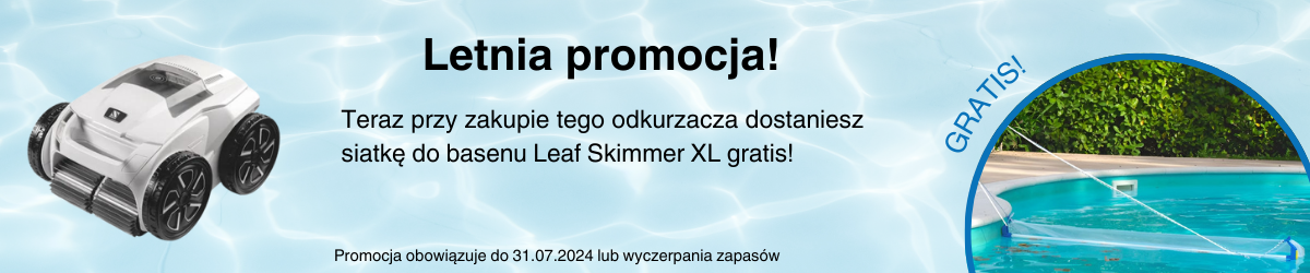 Promocja odkurzaczy automatycznych do basenu zodiac - siatka na liście gratis